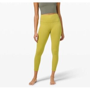 Lululemon Align Pant II Nulu Leggings 25" size 6 Grape Leaf Color Yoga Workout